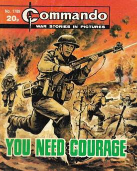 A cover of a magazine with soldiers running

Description automatically generated